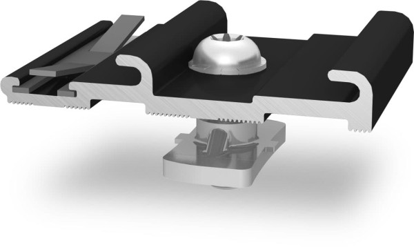 2002763 InsertionRail CrossConnector, schwarz eloxiert